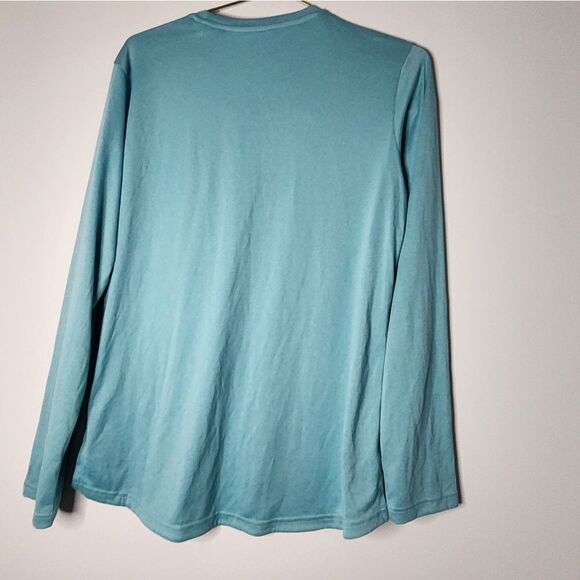 adidas Women Creator Climalite Long Sleeve Crew Neck Tee Blue Size L NWT Running - Picture 2 of 7